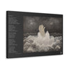 Let Me Be - Canvas Gallery Wrap with Poem and Hand from Ocean Painting