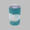 Turquoise tumbler with poem and doorways