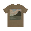 "I Bow" poem on t-shirt with mountain and ocean