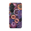 Artistic Phone Case - Painting of Fruits and Purple Lily Flowers