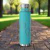 Paisley design water bottle with key words