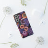 Artistic Phone Case - Painting of Fruits and Purple Lily Flowers