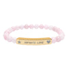 Engraved Natural Stone Beaded Bracelet — "INFINITE LOVE", Heart, Star