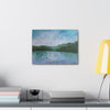 Wondering By The Lake - Mossy Lake Painting Canvas Gallery Wrap