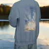 Sleepwalking- Sweatshirt with Inspirational Saying and retro sky image