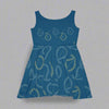 Sleeveless paisley Skater Dress designed with inspiration words love, peace, faith, destiny, eternity.