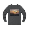 Living In Amazement - Long Sleeve Tee with Poetry on Tree Sunset Scene