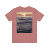 Floating - Short Sleeve Tee- Poem on Ocean Sunset Images on Both Sides