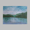 Wondering By The Lake - Velveteen Blanket with Mossy Lake Painting