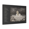 Let Me Be - Canvas Gallery Wrap with Poem and Hand from Ocean Painting