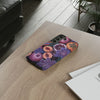 Artistic Phone Case - Painting of Fruits and Purple Lily Flowers