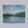 Wondering By The Lake - Velveteen Blanket with Mossy Lake Painting