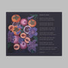 Abundance Fruits and Flowers Canvas Gallery Wrap with Moments Are Passing poem