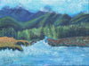 Parto Dehdashti Acrylic painting, mountain, river