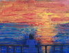 Painting - Reflecting at Sunset by the Sea