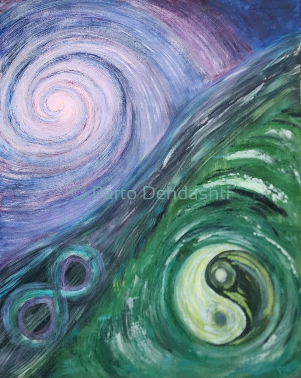 Painting - Galaxy and Life in Balance through Infinity