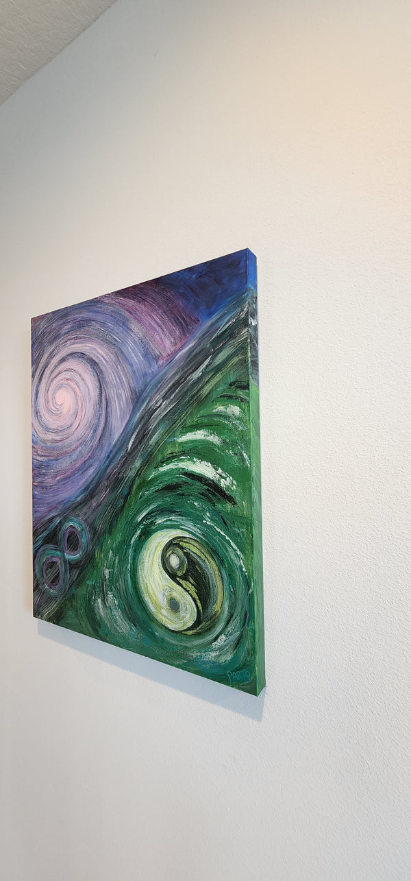 Painting - Galaxy and Life in Balance through Infinity