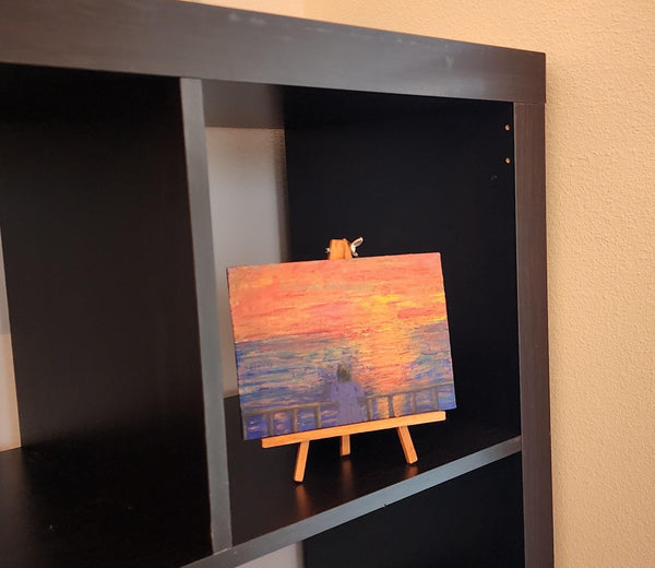 Painting - Reflecting at Sunset by the Sea