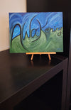 Painting - Awakening in Script Font with Reflections