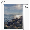 Let Go - Yard Flags with Inspiring Poem on Rocky Beach Photo