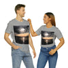 Floating - Short Sleeve Tee- Poem on Ocean Sunset Images on Both Sides