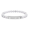 Engraved Natural Stone Beaded Bracelet — "INFINITE LOVE", Heart, Star