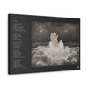 Let Me Be - Canvas Gallery Wrap with Poem and Hand from Ocean Painting