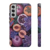 Artistic Phone Case - Painting of Fruits and Purple Lily Flowers