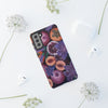 Artistic Phone Case - Painting of Fruits and Purple Lily Flowers