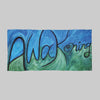 Awakening Wave Beach Towel — Blue-Green Abstract Surf Art