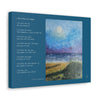 Canvas print with seaside painting and poem