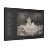 Let Me Be - Canvas Gallery Wrap with Poem and Hand from Ocean Painting