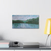 Wondering By The Lake - Mossy Lake Painting Canvas Gallery Wrap