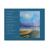 Canvas with seaside painting and poem