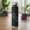 Insulated water bottle with paisley design and key inspirational words