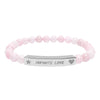 Engraved Natural Stone Beaded Bracelet — "INFINITE LOVE", Heart, Star