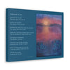 Wondering By The Lake - Canvas Gallery Wrap with Poem and Lake Painting