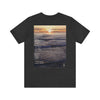 Floating - Short Sleeve Tee- Poem on Ocean Sunset Images on Both Sides