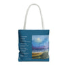 I Am A Piece Of A Whole - Tote Bag with Poem and Seaside Painting