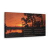 Except Yours - Canvas Gallery Wrap with Lake Sunset Photo and Poem