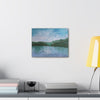 Wondering By The Lake - Mossy Lake Painting Canvas Gallery Wrap