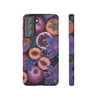 Artistic Phone Case - Painting of Fruits and Purple Lily Flowers