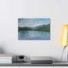 Wondering By The Lake - Mossy Lake Painting Canvas Gallery Wrap