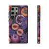 Artistic Phone Case - Painting of Fruits and Purple Lily Flowers