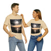 Floating - Short Sleeve Tee- Poem on Ocean Sunset Images on Both Sides