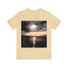 Floating - Short Sleeve Tee- Poem on Ocean Sunset Images on Each Side