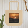 Except Yours - Cotton Tote Bag with Devotional Poem on Sunset Image