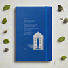 Hardcover notebook with poem and doorway image on cover