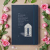 Notebook with poem and doorway on cover