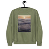 Floating poem sweatshirt sunset